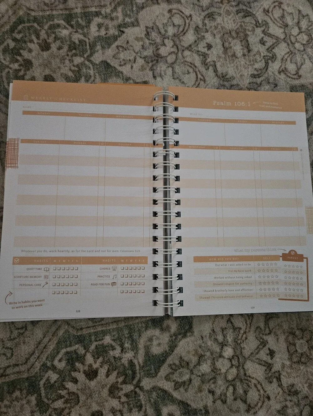 NOT CONSUMED HOMESCHOOL PLANNER